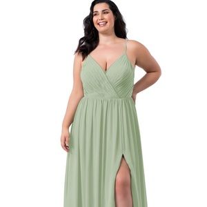 Azazie Gracie Dress Dusty Sage